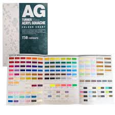 turner acryl gouache colour chart 150