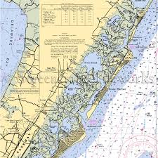 New Jersey Avalon Nautical Chart Decor