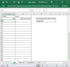 how to auto pote date in excel when