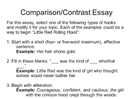 comparison contrast essay powerpoint presentations 