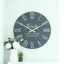 Large Wall Clocks Navy And Gold Living