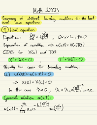Summary Heat And Wave Equations