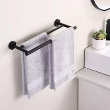 Double Bath Towel Bar Holder Bathroom