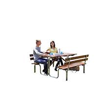 Sitzgruppen aus recycling kunststoff sind pflegeleicht und witterungsbeständig. Bank Tisch Kombination Tisch Und 2 Sitzbanke