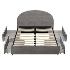hauga upholstered bed frame lofallet