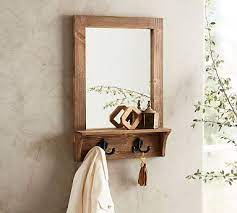 Wade Entryway Mirror With Wall Hooks