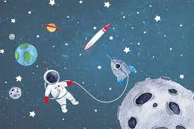 Astronaut And Meteor Wallpaper Mural