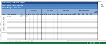 Event Gantt Chart Excel Templates At Allbusinesstemplates