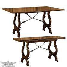 Spanish Style Flip Top Sofa Table With