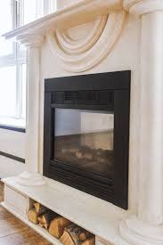 Modern Fireplace In White Wall