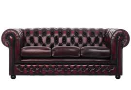 chesterfield 3 seater leather sofa