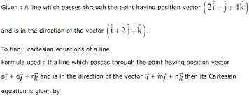 Find The Cartesian Equation Of A Line