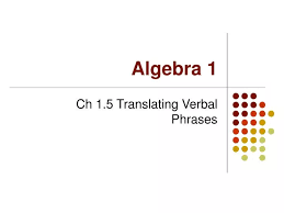 Ppt Algebra 1 Powerpoint Presentation