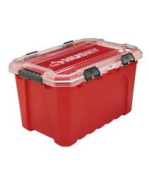 Bestseller #4 best storage bin with wheels. Husky 20 Gal Professional Duty Waterproof Storage Container With Hinged Lid In Red In 2021 Waterproof Storage Heavy Duty Storage Bins Storage Bins With Lids