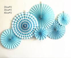 6pcs lot diy fold hand craft paper fans