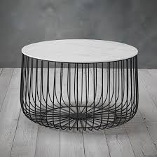 Enzo Large Marble Top Cage Coffee Table