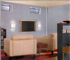 Painted Concrete Block Basement Simple