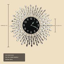 Cj coyote_sc red barrel studio®. Clocks Diameter 25 Arabic Glass Dial 9 Decorative Vintage Leaf Metal Wall Clock Kisetsu System Co Jp