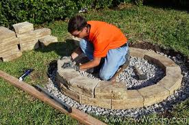 how to build outdoor fire pit sew