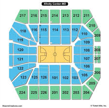 xfinity center seating chart college