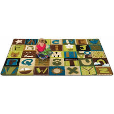 nature alphabet blocks carpet play
