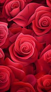 Rose Flower Background Design Red