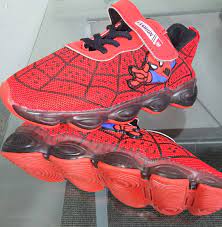 spider man red tennis shoes size
