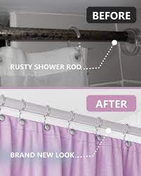 shower curtain rod cover makes curtains
