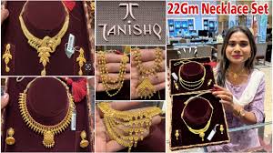 tanishq gold necklace set starting 22gm