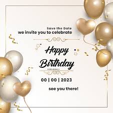 happy birthday greetings and invitation