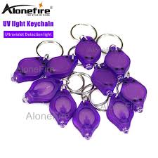 Us 8 99 10 Off Alonefire Purple 395nm Uv Led Mini Keychain Light Id Currency Passports Cat Dog Pet Urine Money Detector Ultraviolet Torch Lamp In