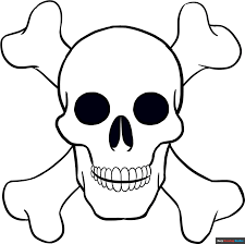 How to Draw a Skull and Crossbones | Step-by-Step Tutorial | Easy Drawing  Guides