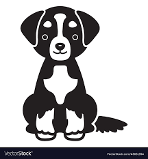 cute puppy cut out royalty free vector