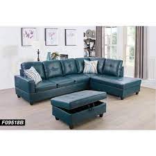 faux leather sectional sofa set