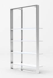 Great selection of modern bookcases! Modrest Fauna Modern White High Gloss Stainless Steel Bookshelf Bookcases Living Room