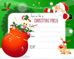 Christmas Invitation Cards Free Printable Merry Christmas