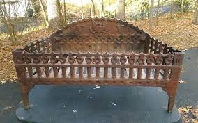 antique cast iron fireplace basket