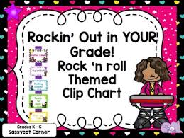 Rock And Roll Rock Star Theme Classroom Decor Clip Chart Editable