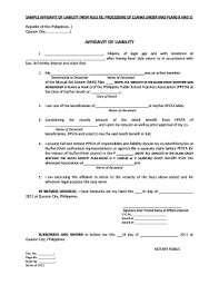 affidavit exle form fill out and