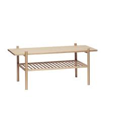 Oak Side Table With Shelf 120 Cm By Hubsch