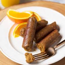 vegan maple breakfast sausage links