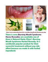 burning mouth syndrome home remes
