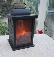 Led Fireplace Lantern Flame Less Lamp