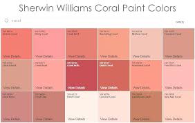Coral Reef Paintlor Sherwin Williamslors Valspar Chart