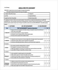 Sample Employee Assessment Forms 9 Free Documents In Word Pdf
