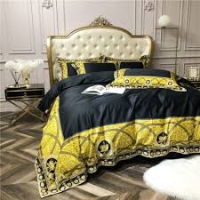 Egyptian Cotton Bedding Set Back Gold