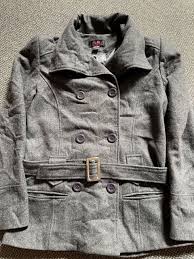 Womens Sizes 8 And 10 Grey Trench Coat