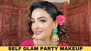 self glam party makeup look with