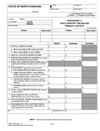 North Carolina Worksheet Form Fill Out And Sign Printable
