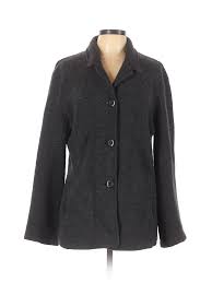 Details About Bernardo Women Gray Wool Coat L